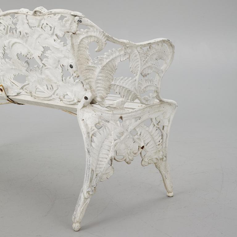 A garden sofa, Melins Metallgjuteri, Anderstorp, later part of the 20th century.