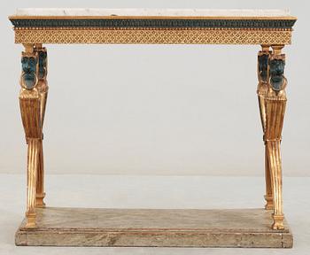 A late Gustavian early 19th century console table.