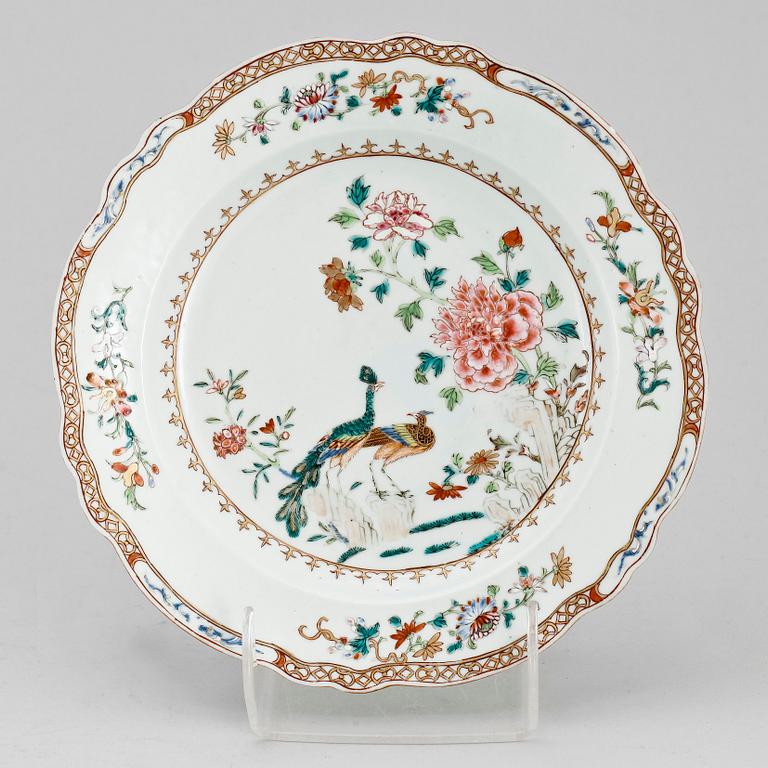 TALLRIK, porslin, Kina, Qianlong, 1700-tal.