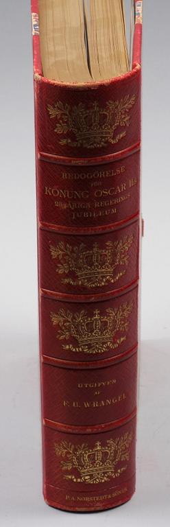 BOK, "Redogörelse för Konung Oscar II:s 25-åriga regeringsjubileum", 1898.