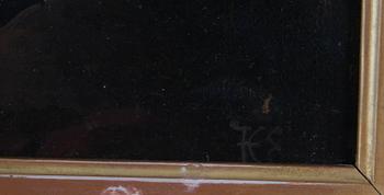 ELLERMAN, F.C, olja på duk, monogramsign.