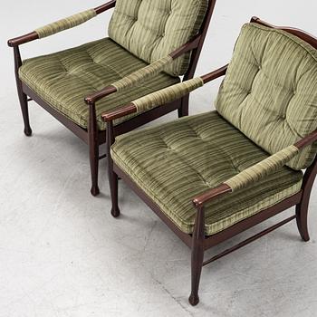 Easychairs, a pair, Ulferts, second half of the 20th century.