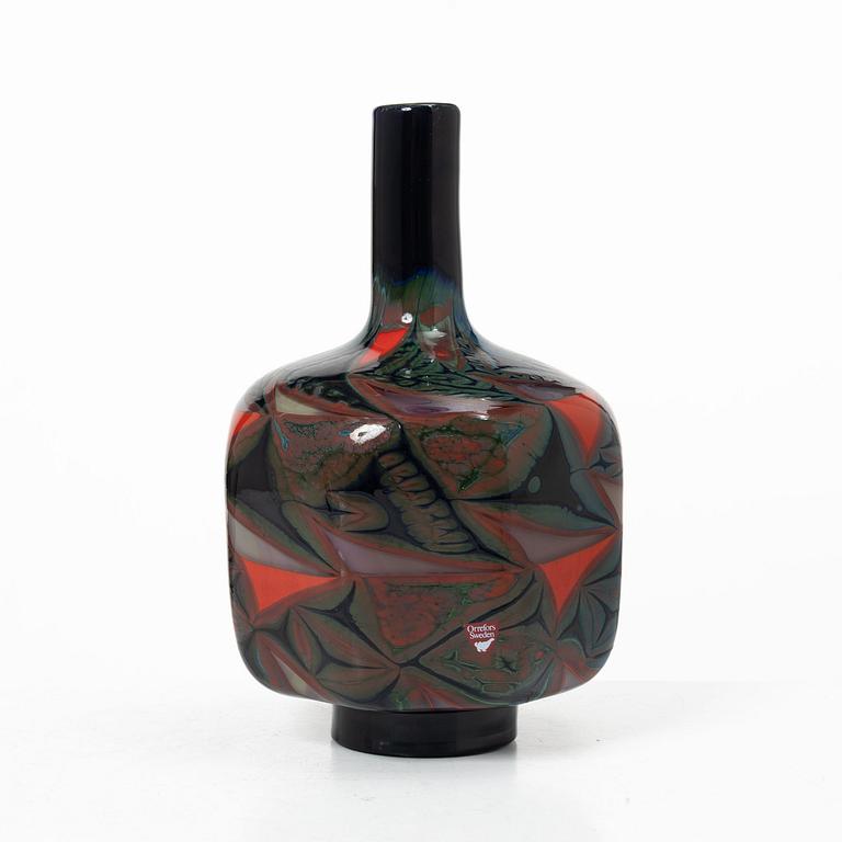 Eva Englund, Vase, glass, “Millefiore Röd”, Orrefors Gallery, 1990.