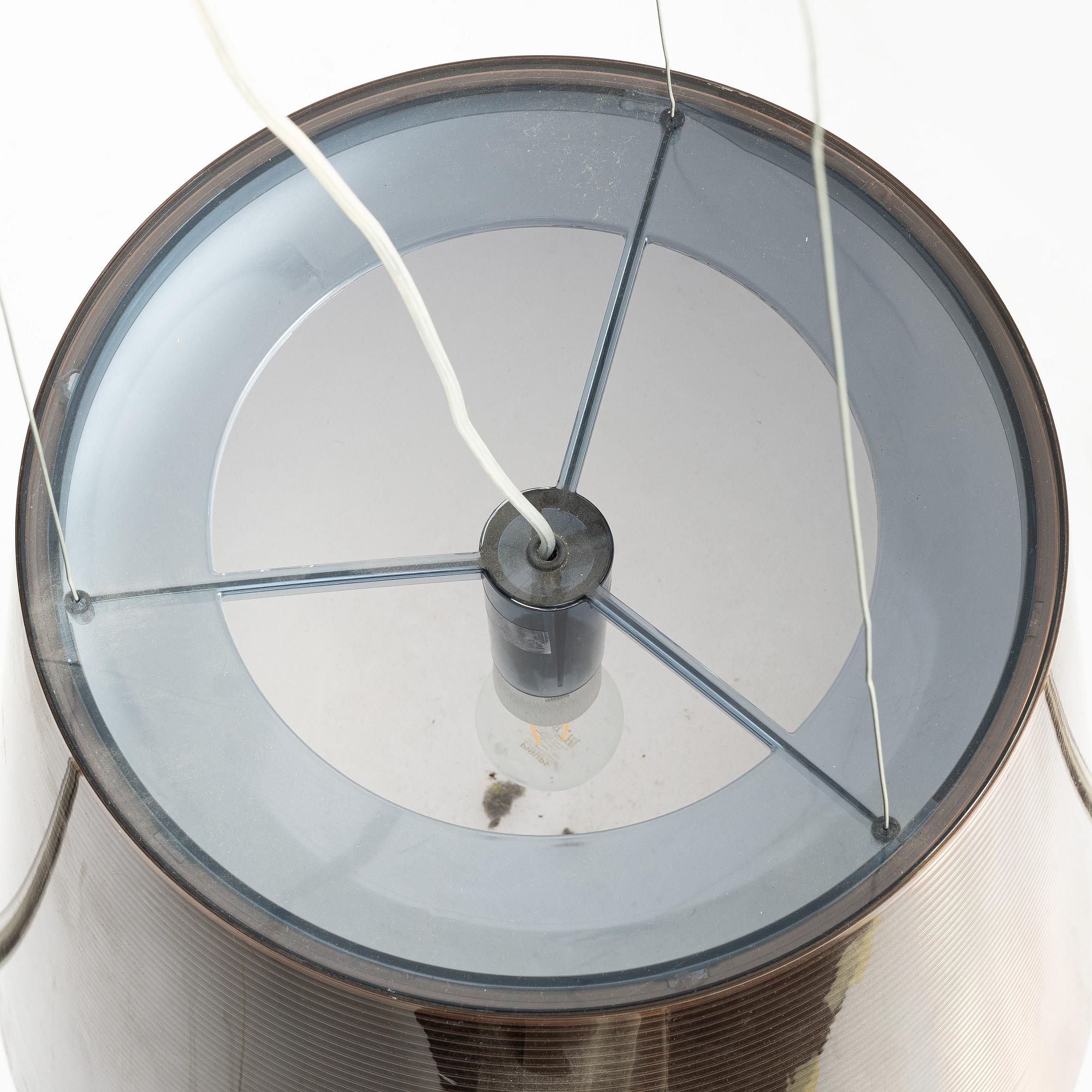 Philippe Starck, ceiling lamps, a pair, "Ktribe S3", Flos, designed in 2005.