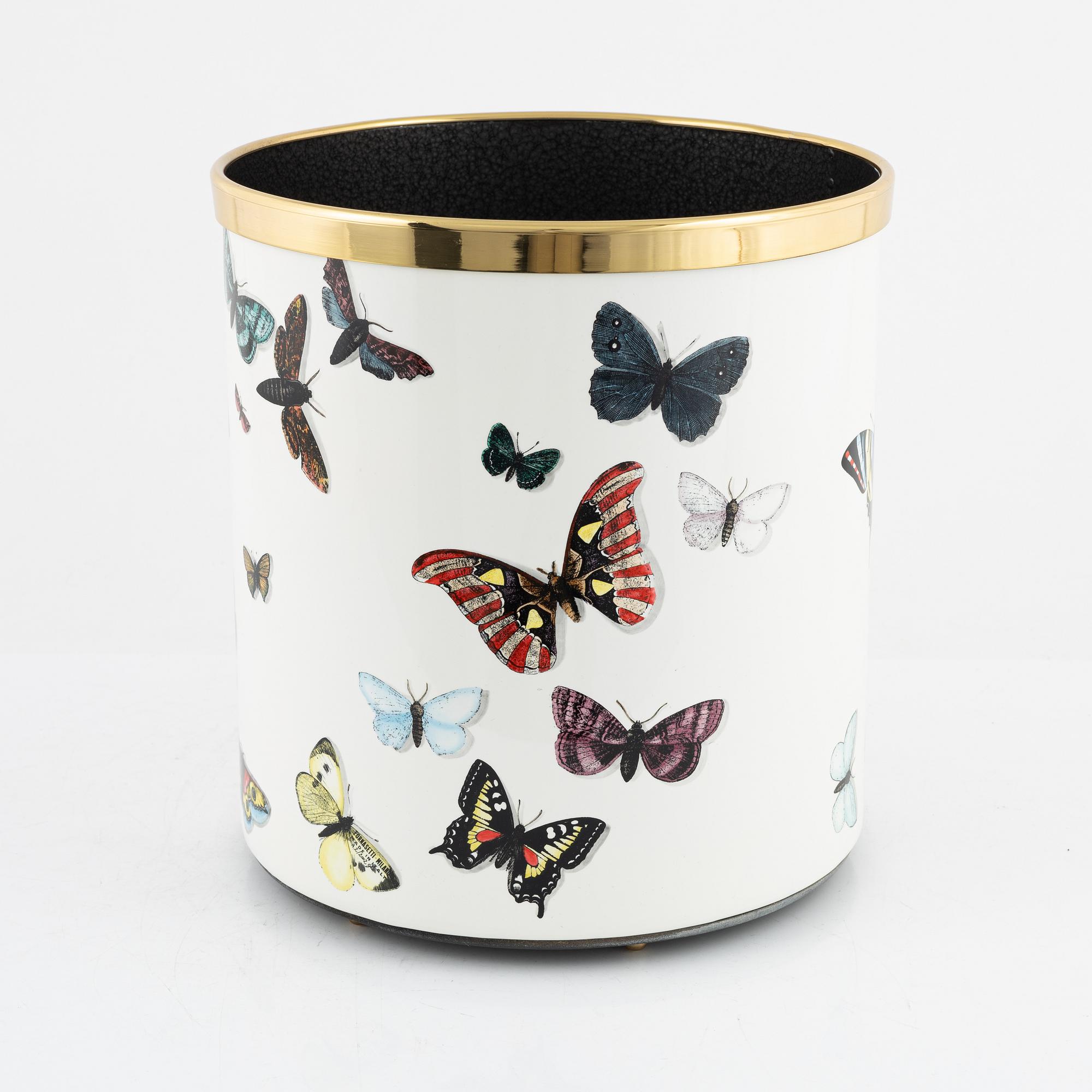Piero Fornasetti, a 'Farfalle' wastebasket, 21st Century.