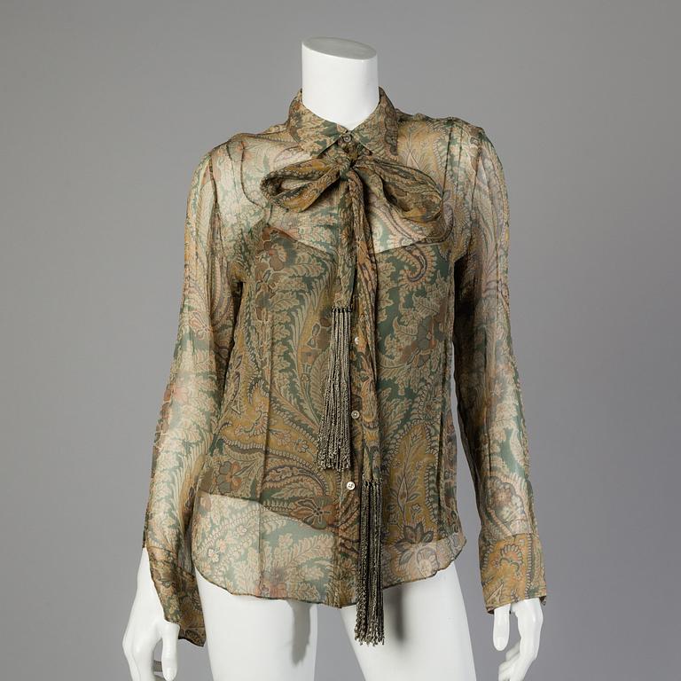 Jacket and blouse by Ralph Lauren.