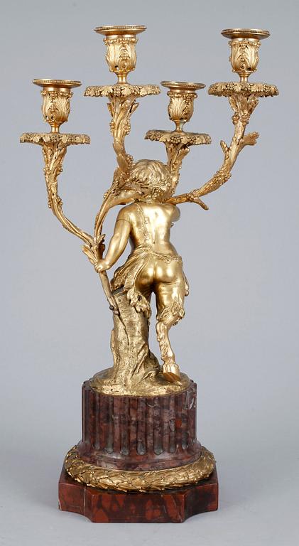 Kandelaber för fyra ljus, 1800-tal, efter model av Louis-Felix de la Rue, Louis XVI-stil.