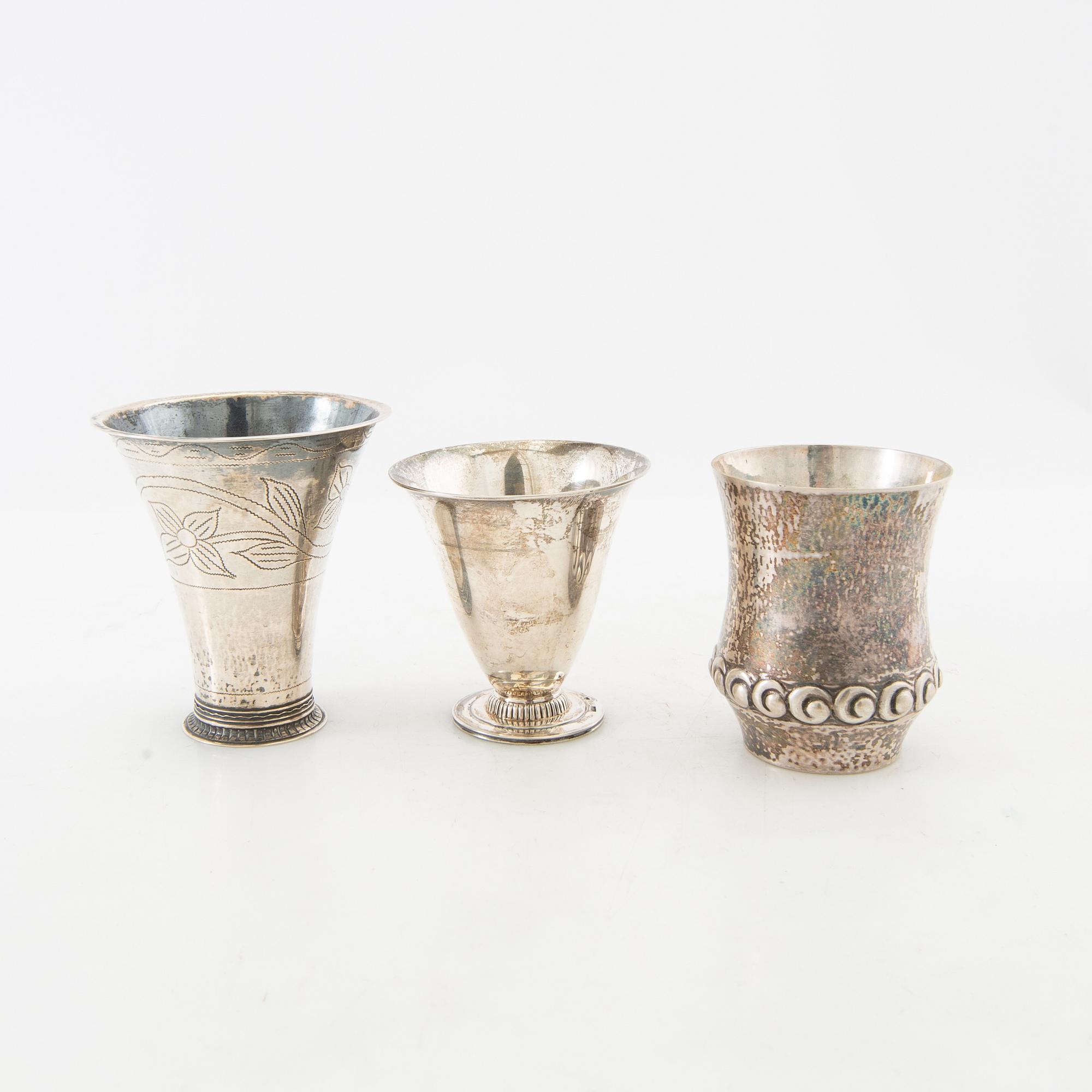 Cup (Bowls 12 pcs silver early 20th century.