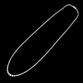 COLLIER, 18k vitguld, briljantslipade diamanter tot ca 3.78 ct.