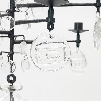 Erik Höglund, ljuskrona, Boda glasbruk och smide.