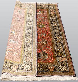 A carpet, Figural Sike Qum ca 157 x 111 cm.