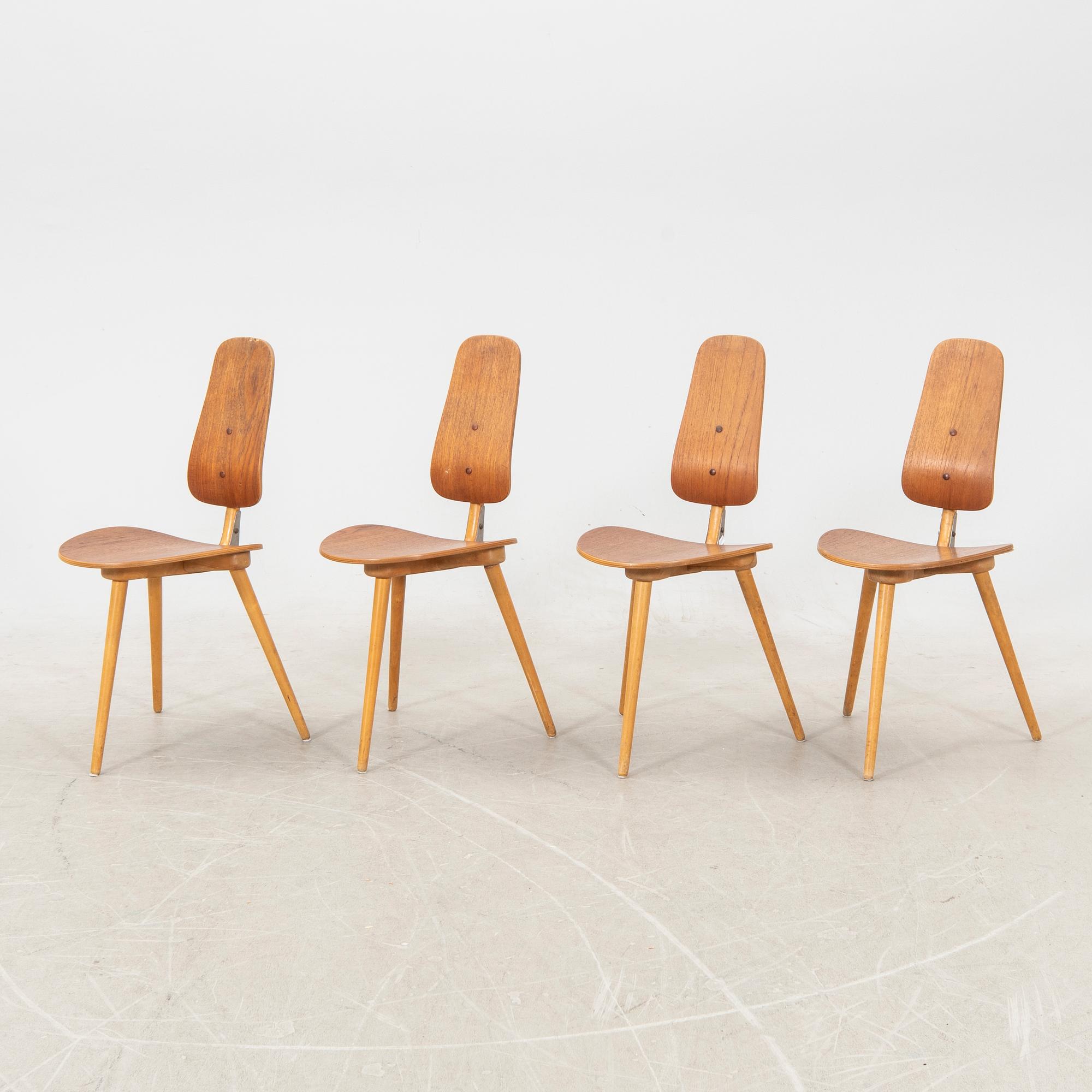 Bengt Ruda, chairs 4 pcs, "Grill/Tåga, IKEA, 1958-59.