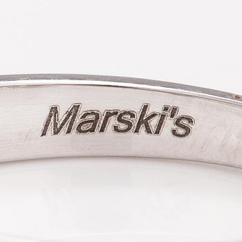 An 18K white gold ring with diamonds ca. 0.38 ct in total.