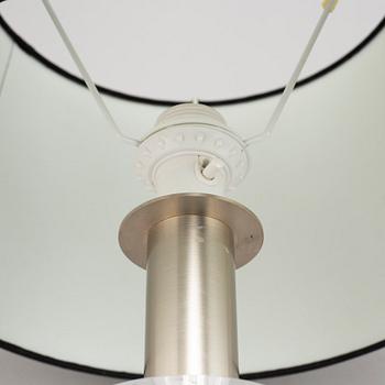 Carl Fagerlund, a glass and metal table lamp, Orrefors, second half of the 20th century.