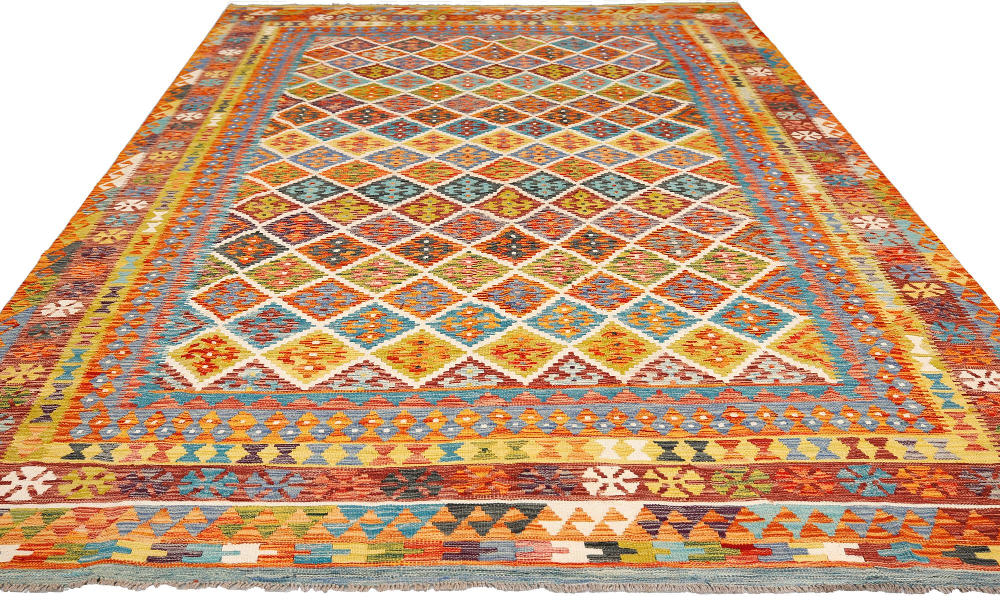 A kilim carpet, approximately 353 x 246 cm.