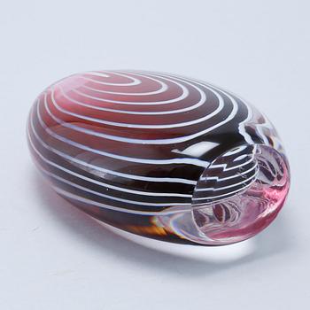 VICKE LINDSTRAND, vas "Zebra" Kosta glas 1900-talets mitt/andra hälft.