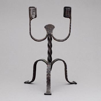 LJUSSTAKE, för två ljus, Sverige, 18/1900-tal.