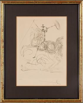 SALVADOR DALÍ, etching, signed in pencil and numbered 75/125.