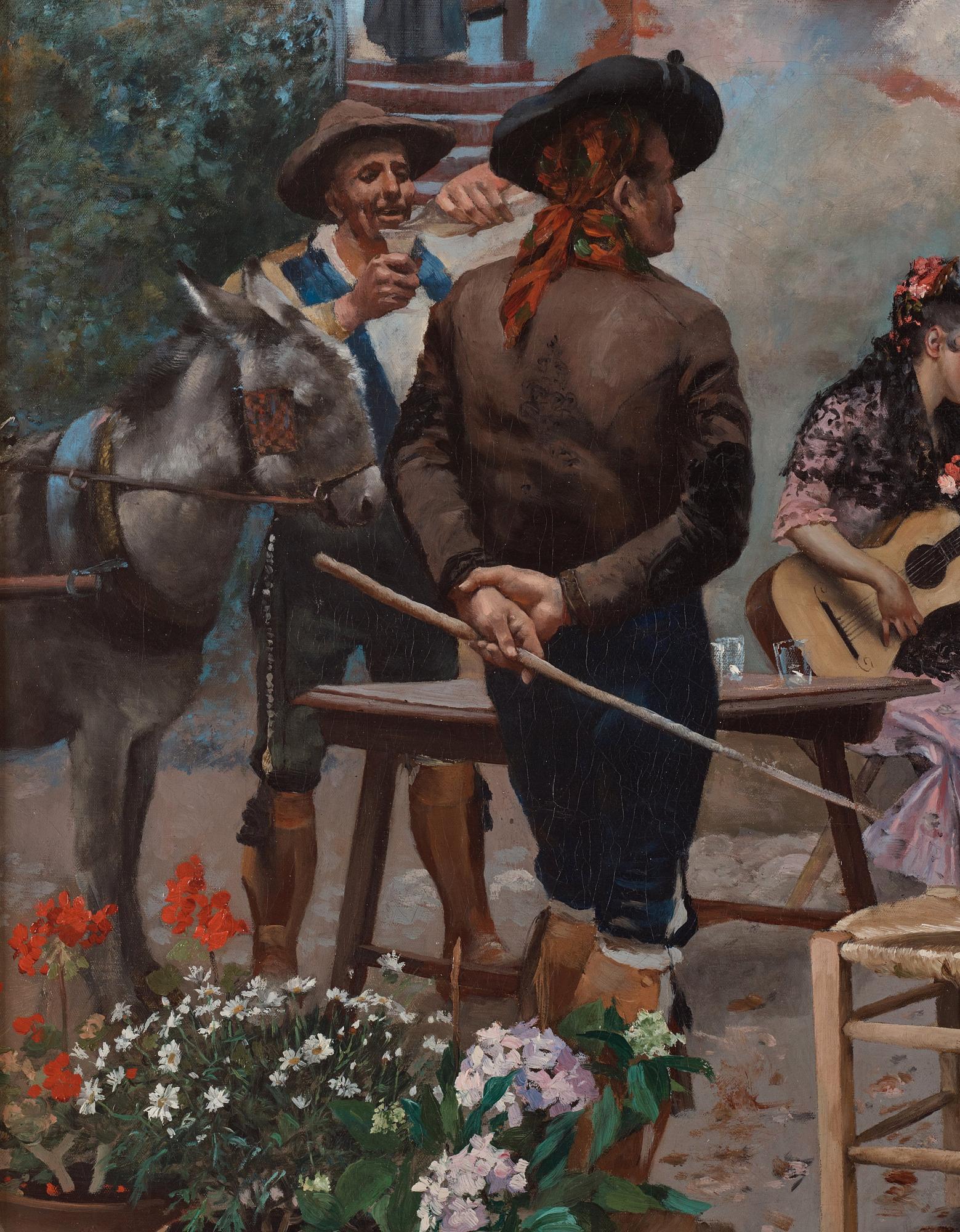 Hugo Birger, Spanskt torg med musikanter.
