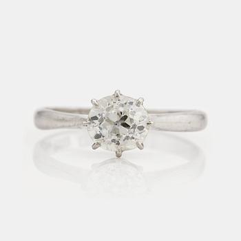 884. RING, med gammalslipad diamant 1.26 ct.