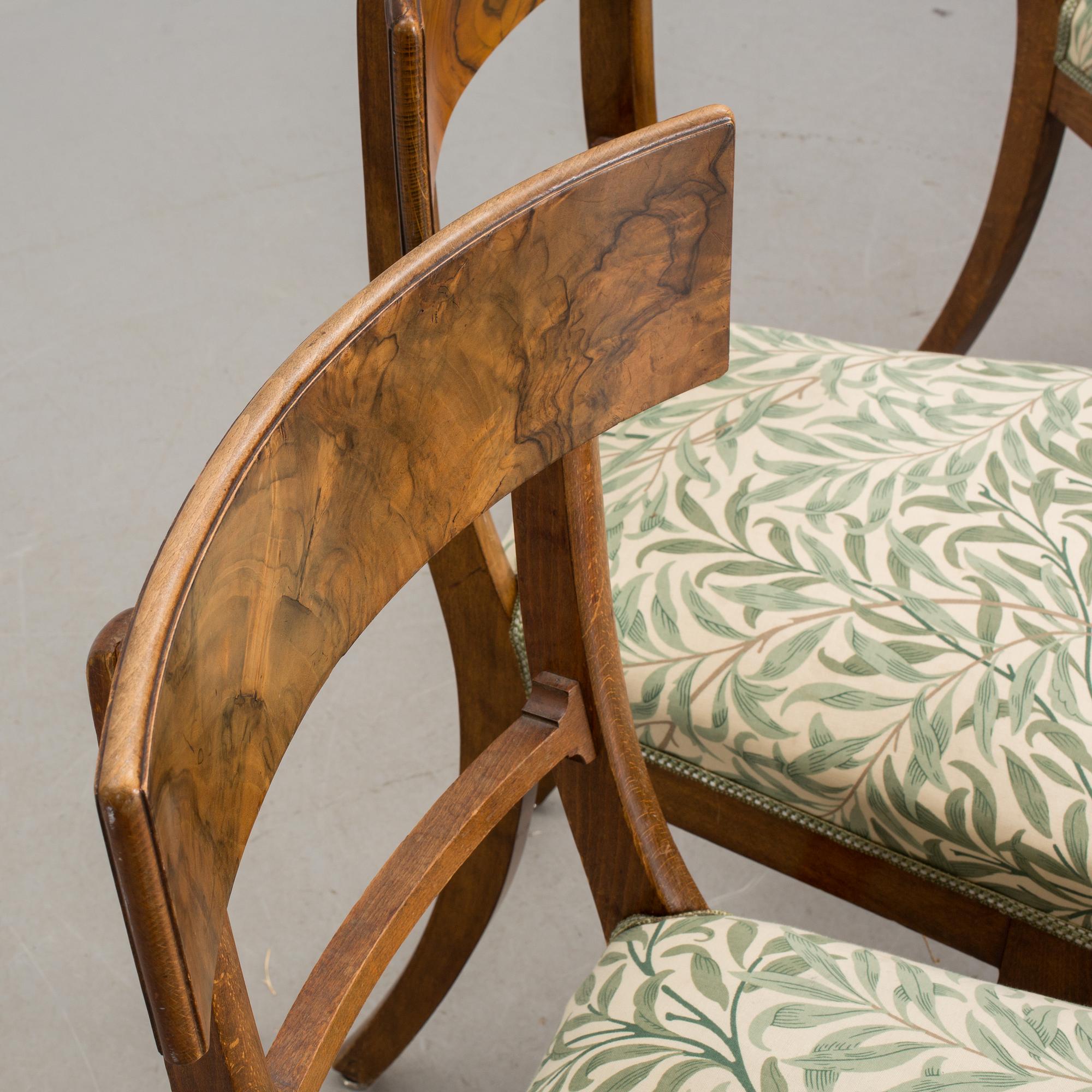 STOLAR, 4 st samt PALL, 1800-talets mitt.