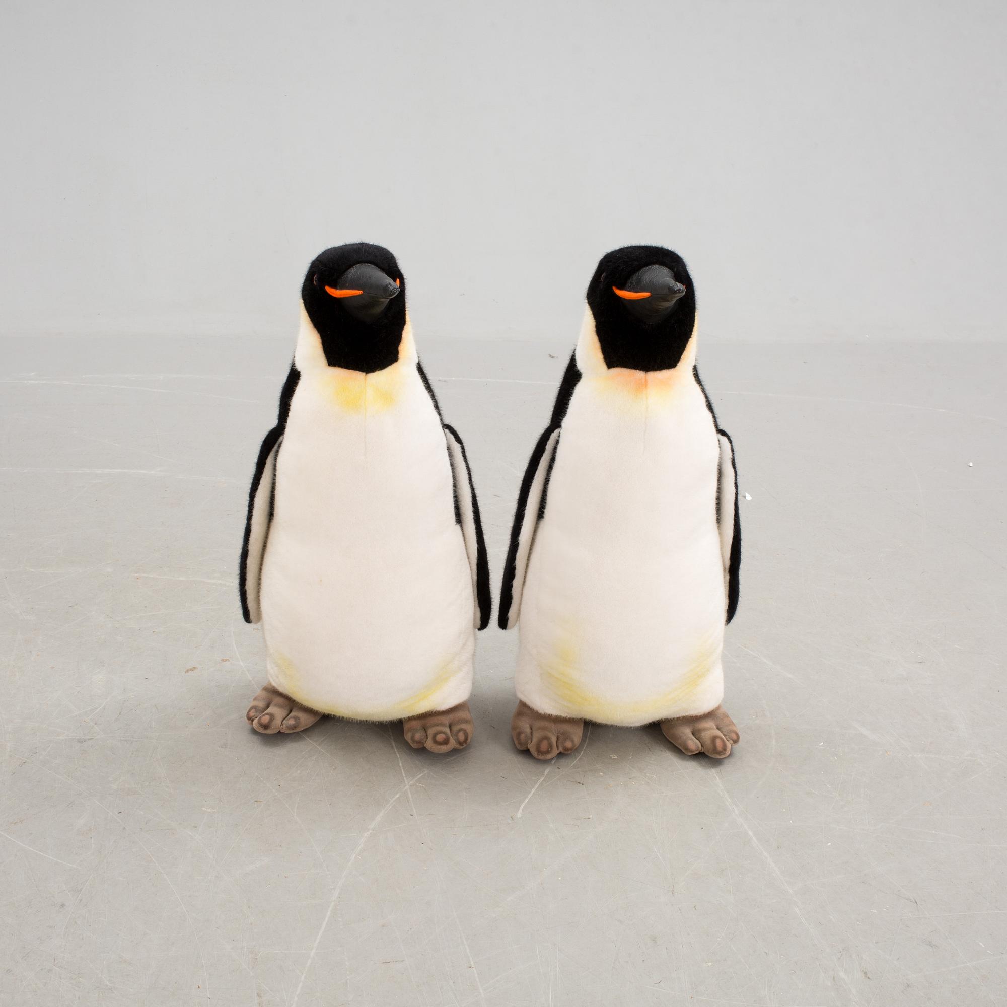 LEKSAKER, ett par pingviner, märkta Steiff 1900-talets andra hälft.
