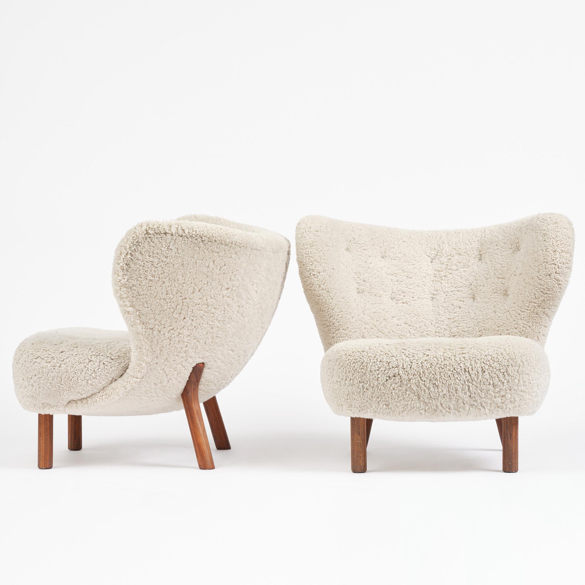 Viggo Boesen, fåtöljer, ett par, "Little Petra", &Tradition, ca 2019.