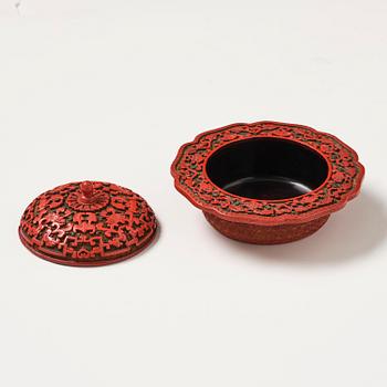 Ask med lock, lack. Qingdynastin, Qianlong (1736-95).