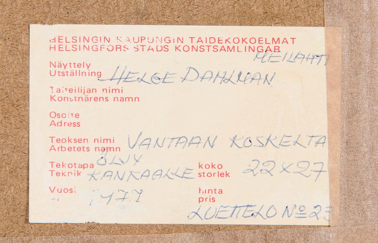 Helge Dahlman, Vanda Fors.