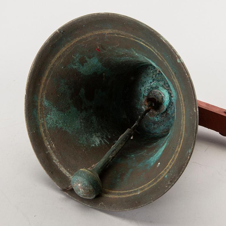 A bronze and iron bell, 19/20th century.