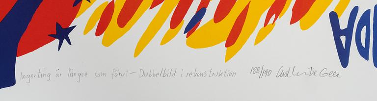 Carl Johan De Geer, "Ingenting är längre som förut - Dubbelbild i rekonstruktion".
