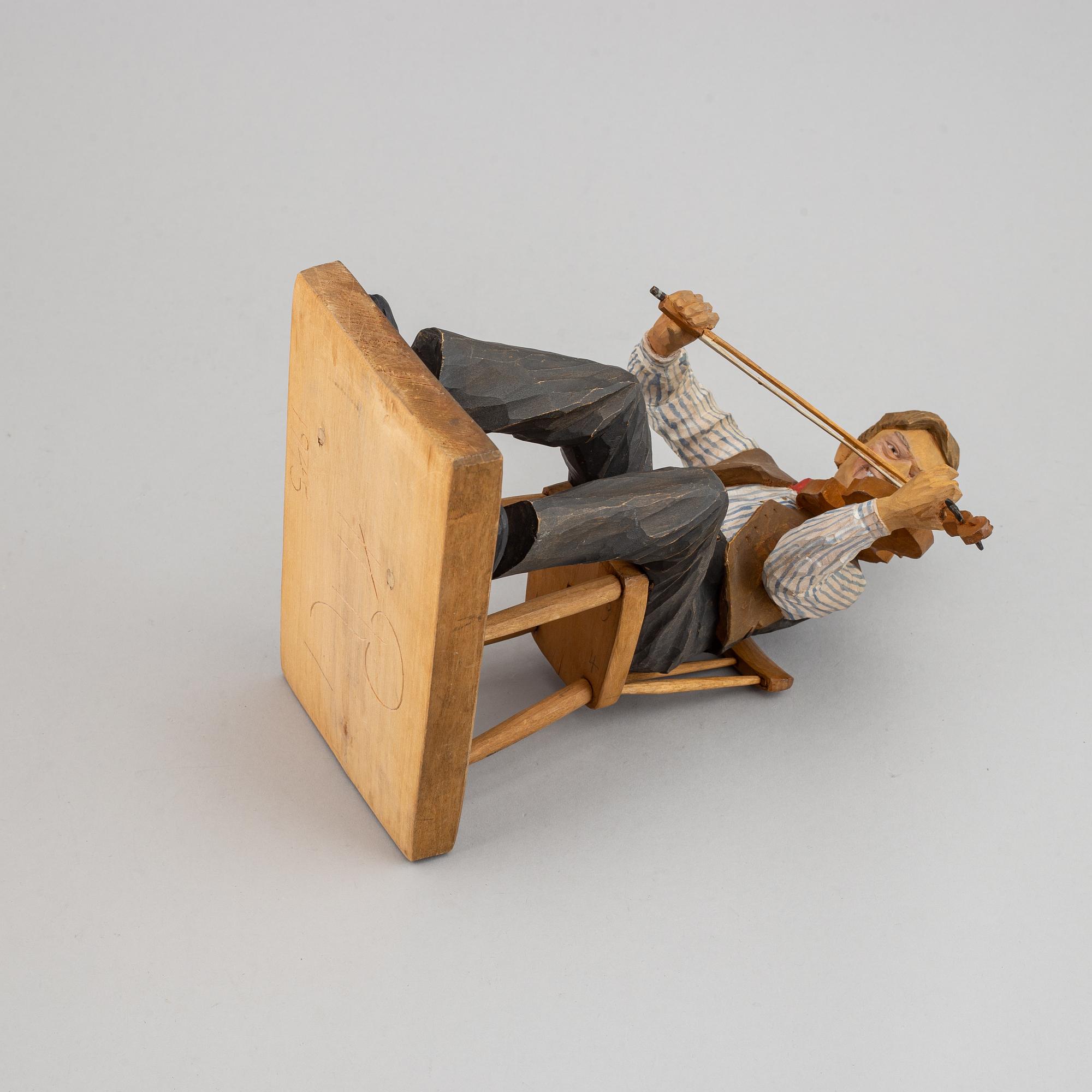 HERMAN ROSELL, sculpture, wood, signed and dated 1945.