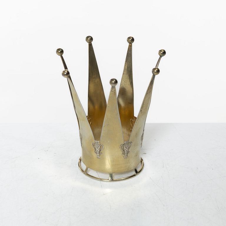 A parcel-gilt Swedish silver bridal crown, mark of Guldvaruaktiebolaget G. Dahlgren & Co AB, Malmö 1944.