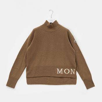 Moncler, A 'Lupetto tricot' wool turtleneck sweater, size M.