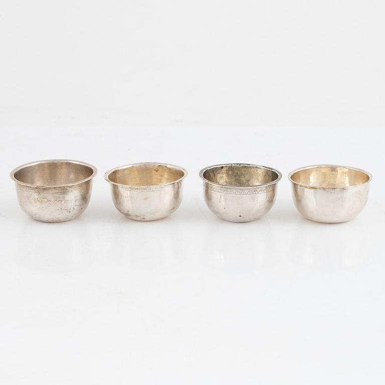 Four Swedish Silver Tumblers, circa 1800.