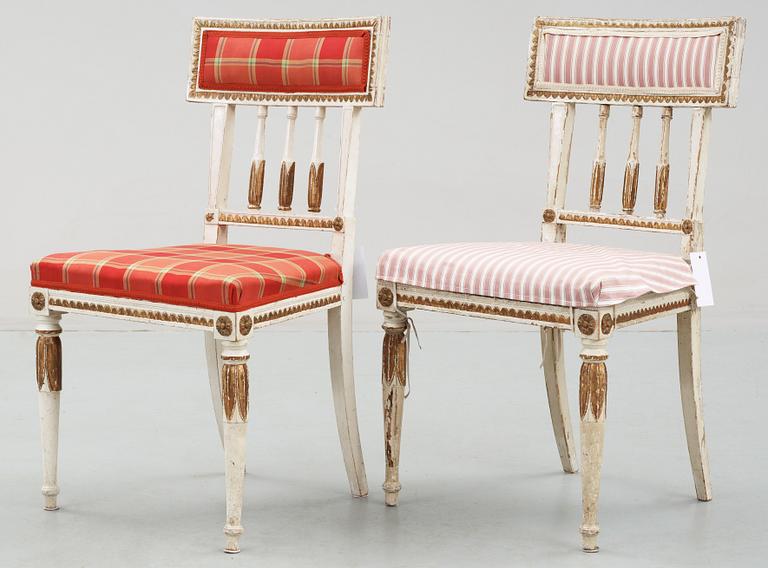 STOLAR, 2 st, gustaviansk samt gustaviansk stil, 1700- och 1800/1900-tal.