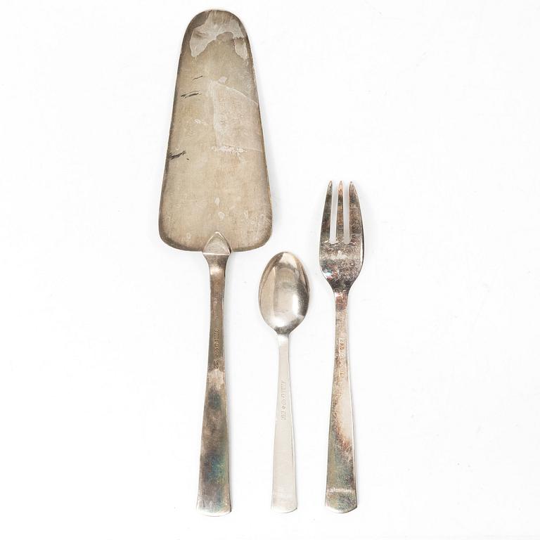 Jacob Ängman, bestick, 24 st, silver, modell "Rosenholm", GAB, Stockholm 1960-tal.