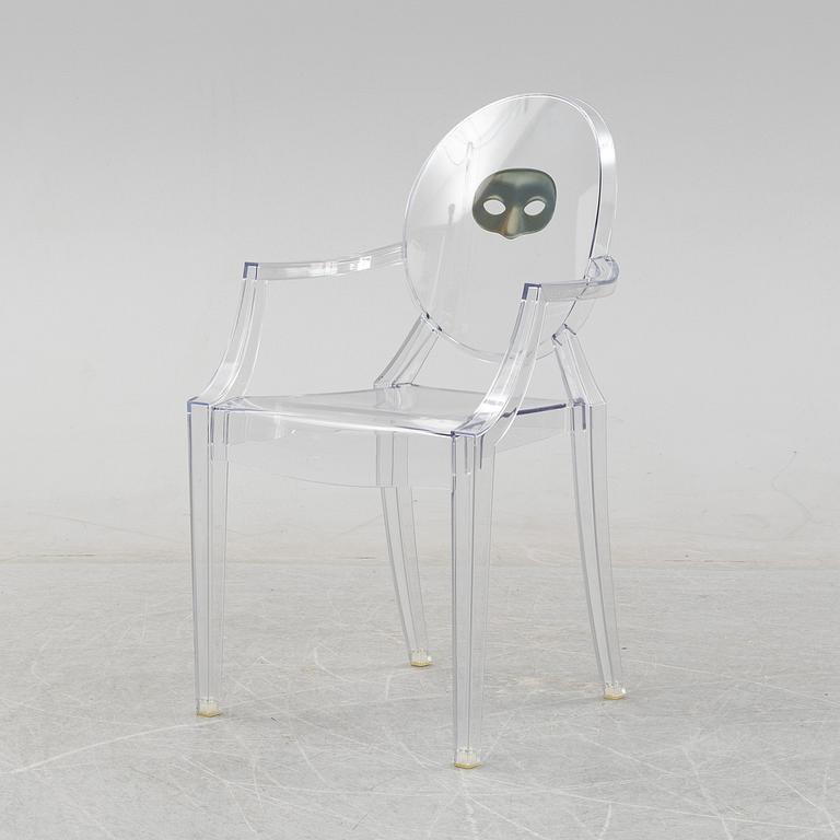 Philippe Starck, a 'Louis Ghost' plastic chair, Kartell, Italy.