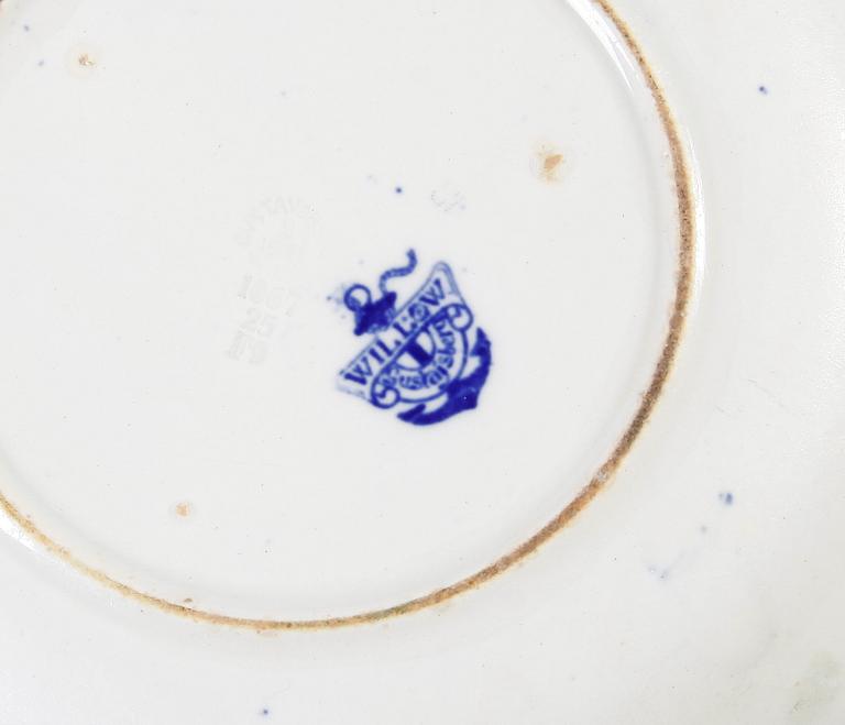 PARTI SERVISDELAR, 15 delar, Gustafsberg och Rörstrand, 1800/1900-tal.