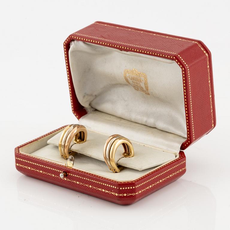 Cartier ett par örhängen "Trinity" 18K guld i tre färger, 1995.