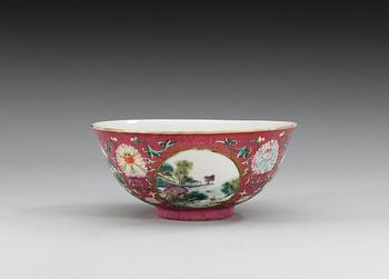 SKÅL, porslin. Sen Qing dynasti (1644-1912).