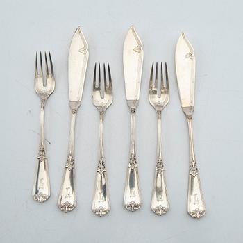 Fiskbestick 24 dlr  silver Tyskland.