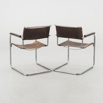 MARCEL BREUER, a pair of "B34" Thonet armchair.