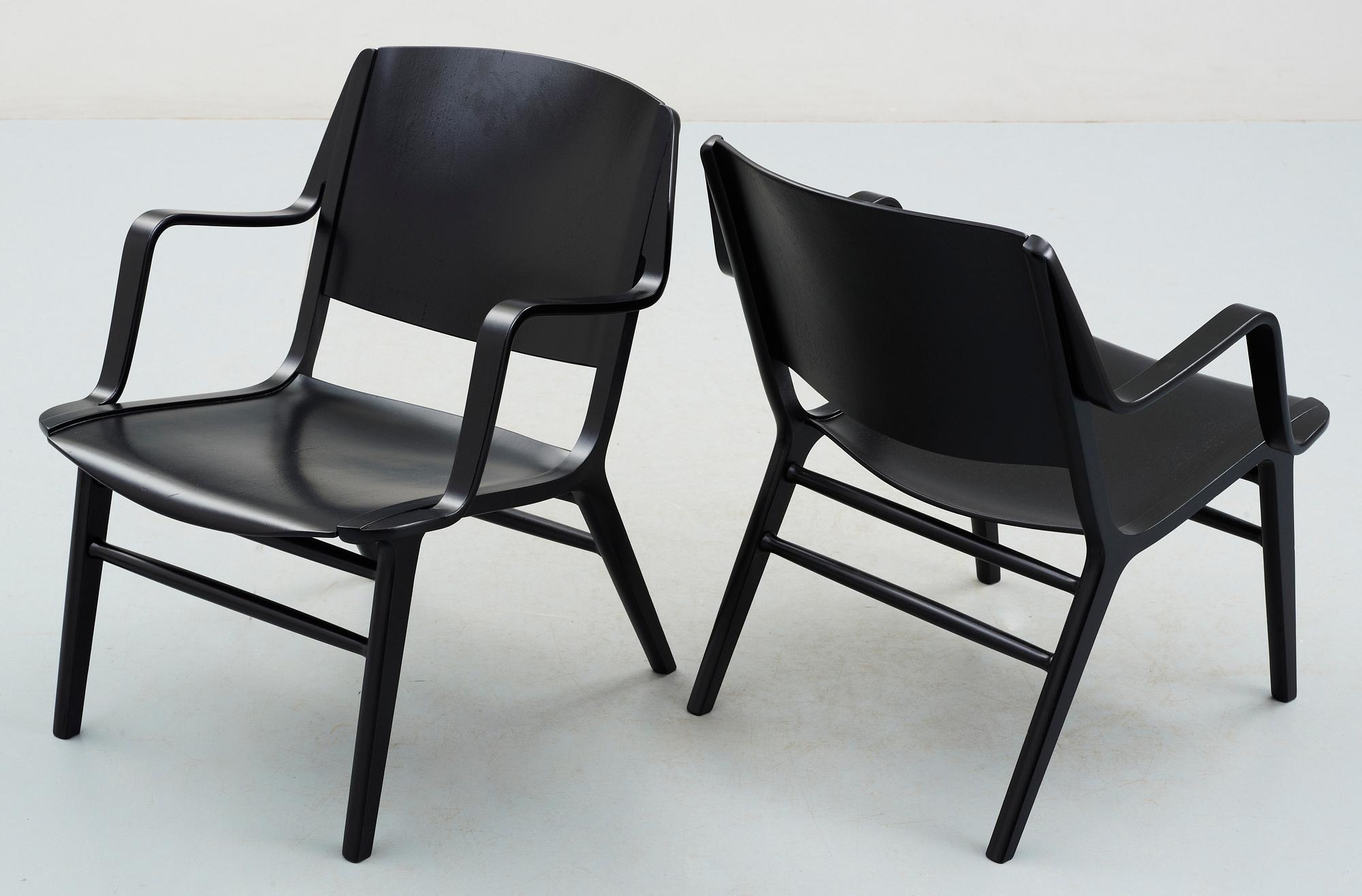 KARMSTOLAR, 4 st, "Ax-stolen", Peter Hvit och Orla Mölgaard-Nielsen, Fritz Hansen, Danmark.