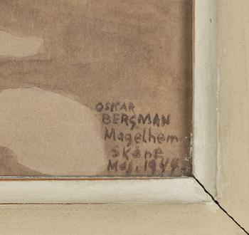 Oskar Bergman, "Gård Maglehem, Skåne".