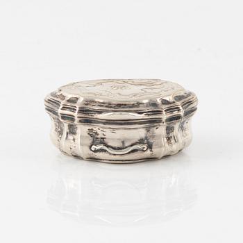 A Danish Rococo Silver Box, mark of Bendix Christensen, Copenhagen, second half of the 18th century.