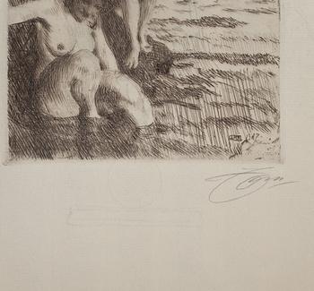 ANDERS ZORN, etsning, signerad.