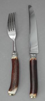 BESTICK, metall och horn, 1950-tal.
