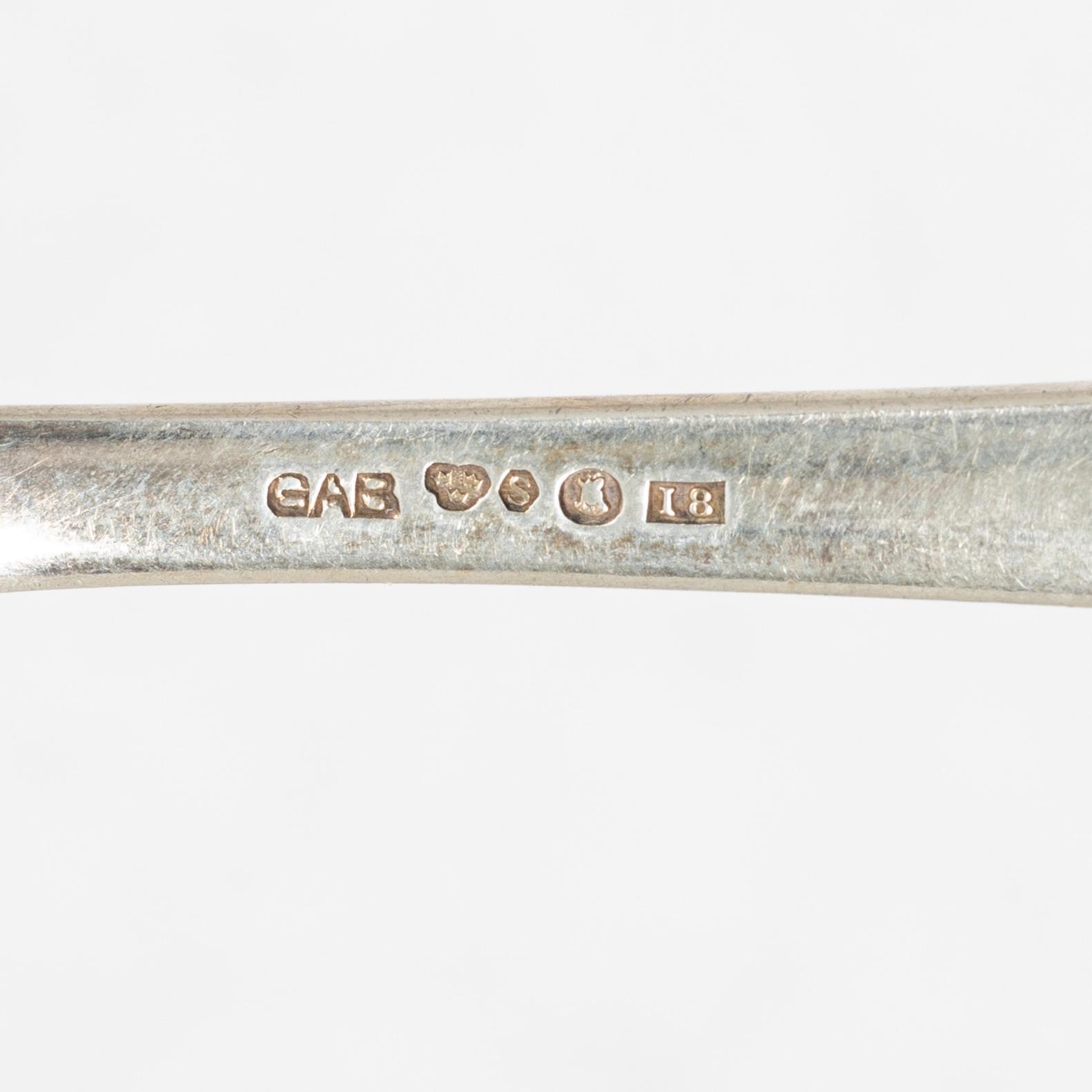 Cutlery, 10 pcs, silver, 'Chippendale', GAB, Stockholm.