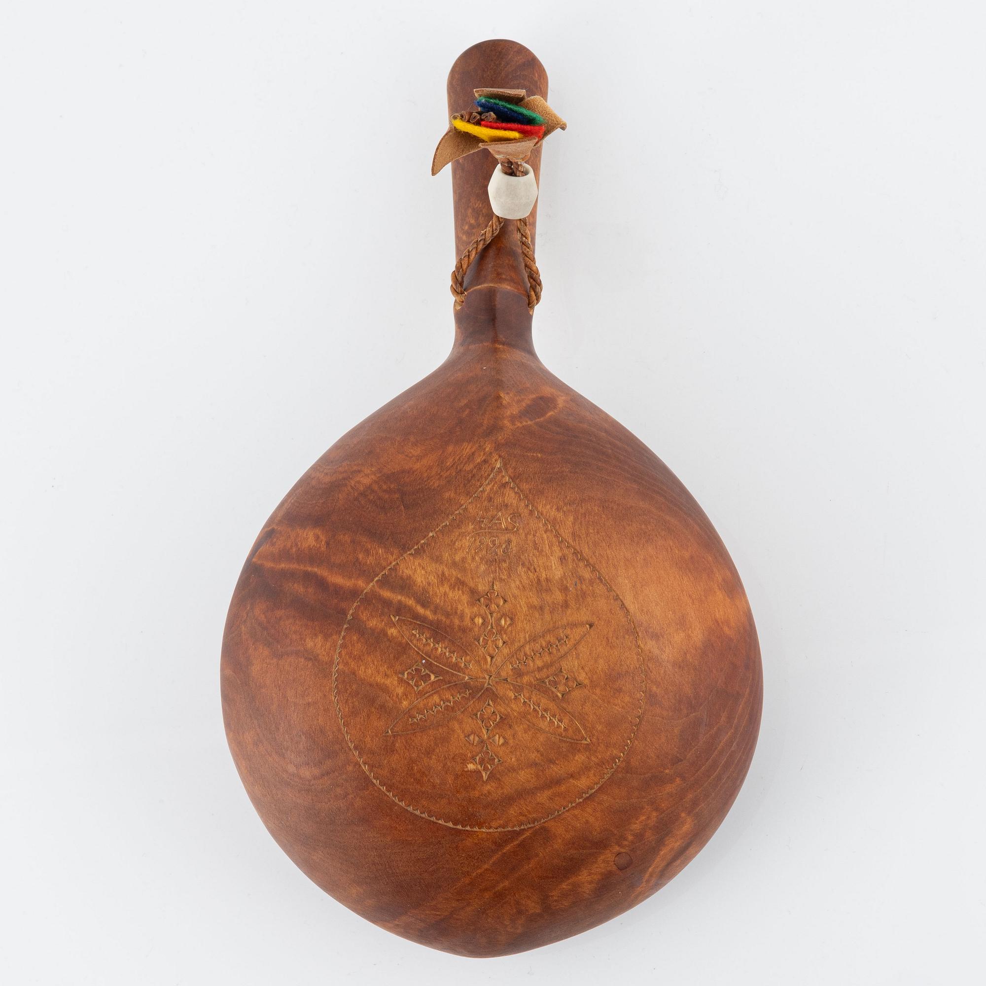 Helge Sunna, a birch milkbowl, signed and dated 1990.